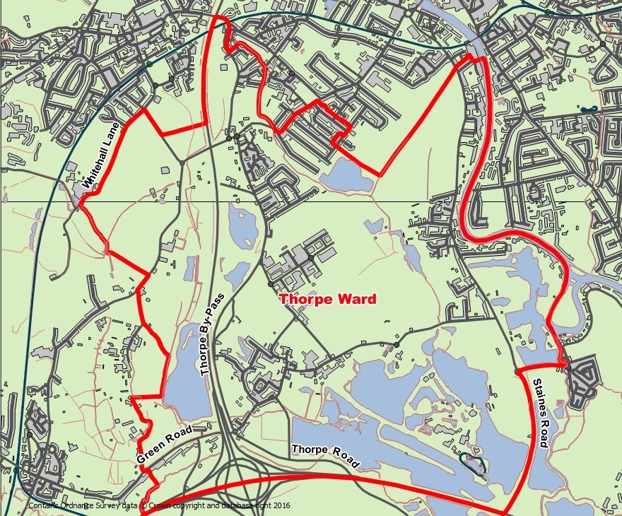 Thorpe Ward map